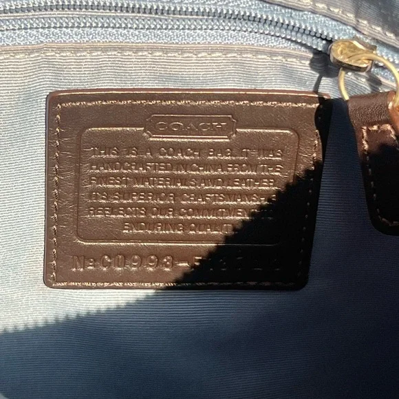 Coach Denim Patchwork Shoulder Bag EUC - Picture 5 of 6